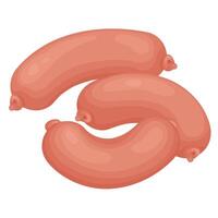 Meat product, raw sausage or sausage in vector format