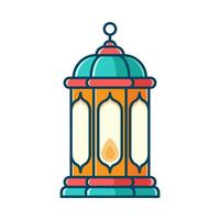 illustration design of Islamic-themed lantern decoration vector
