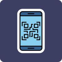 Smartphone Qr Code Vector Icon