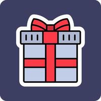 icono de vector de caja de regalo