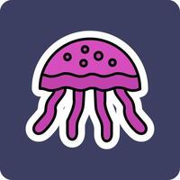 icono de vector de medusas