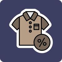 Discounted Tshirt Vector Icon