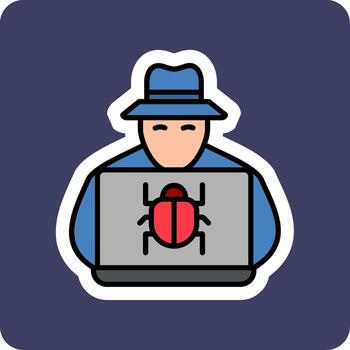 icono de vector de hacker