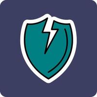 Broken Shield Vector Icon