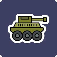 icono de vector de tanque militar