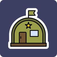 Military Warehouse Vector Icon