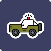 icono de vector de jeep militar