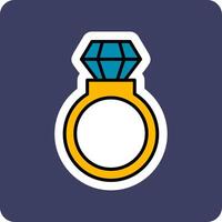 icono de vector de anillo