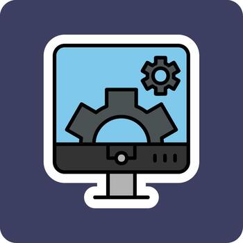 Computer Settings Vector Icon