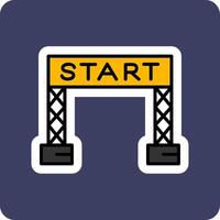 Start Line Vector Icon