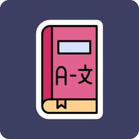 traducir libro vector icono