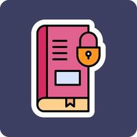 Secure Book Vector Icon