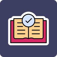 icono de vector de libro abierto