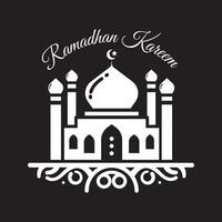 vector ramadhan kareem sencillo logo mezquita ilustración