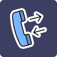 icono de vector de llamada telefónica