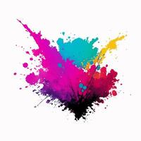 colorful ink splashes vector