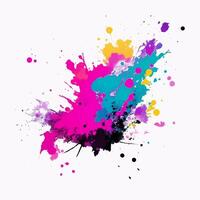 colorful ink splashes vector