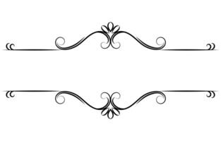 Thin vintage lines for old style decorations. Pen lines for graphic elements vector