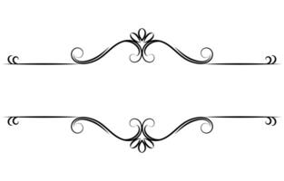 Thin vintage lines for old style decorations. Pen lines for graphic elements vector