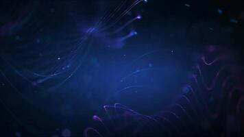 Sparkling Dynamics Glitter Lines and Particle Animation Templates, A dark background with a blue light video