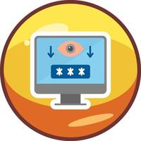 Computer Spyware Vector Icon