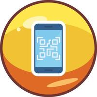 teléfono inteligente qr código vector icono