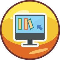 Online Book purchase Vector Icon