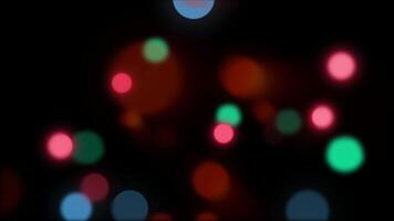 A blurry image of a bunch of colorful lights and star particles also with Chromatic Glitz Silver, Blue, Green, Red, White and Mixed Color Glitter Particle Animation video