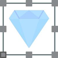 Diamond Flat Light Icon vector