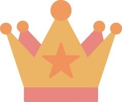 Crown Flat Light Icon vector