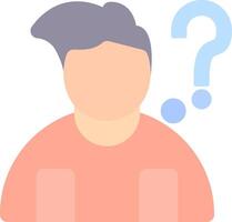 Question Flat Light Icon vector