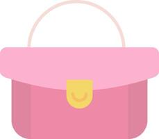 mujer bolso plano ligero icono vector