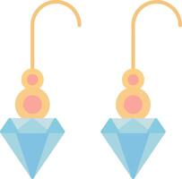 Round Earrings Flat Light Icon vector