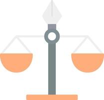 Justice Scale Flat Light Icon vector