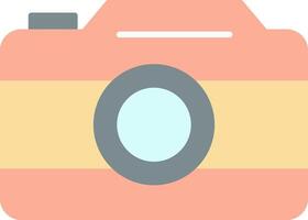 Photo Camera Flat Light Icon vector