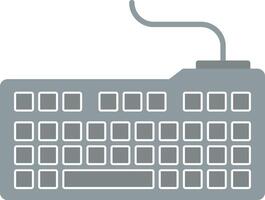 teclado plano ligero icono vector