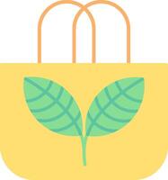 eco bolso plano ligero icono vector