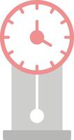 Vintage Clock Flat Light Icon vector