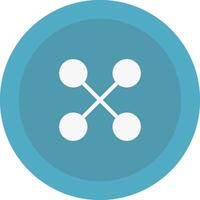 Cloth Button Flat Light Icon vector