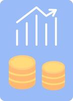 Finance Report Flat Light Icon vector