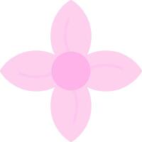 Clematis Flat Light Icon vector