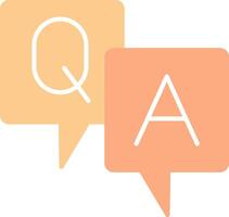 Question And Answer Flat Light Icon vector