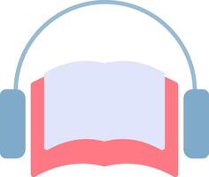 audio libro plano ligero icono vector