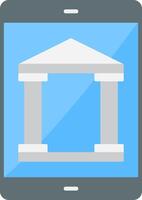 Mobile Banking Flat Light Icon vector