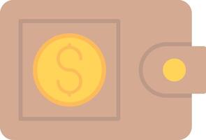 Wallet Flat Light Icon vector
