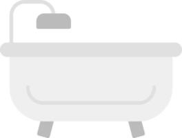 Bath Tub Flat Light Icon vector