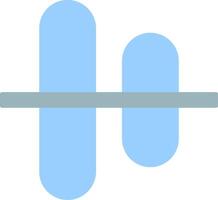 Vertical Align Centre Flat Light Icon vector