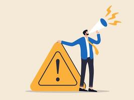 information, important message, alert concept, business people inform alert message vector
