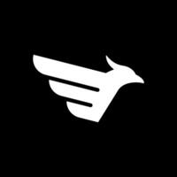 Wings vector icon. Eagle bird heraldic flying Falcon Phoenix Hawk logo.