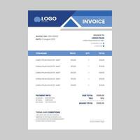 Abstract modern colorful business invoice template. color variation creative invoice Template vector